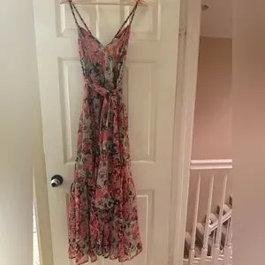 Astr The Label | Eartha Floral Maxi Dress | Size S | TAUPE-PINK Floral